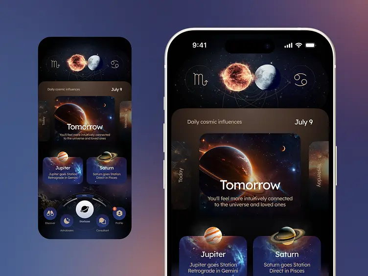 澳门荷官星空主题APP界面展示